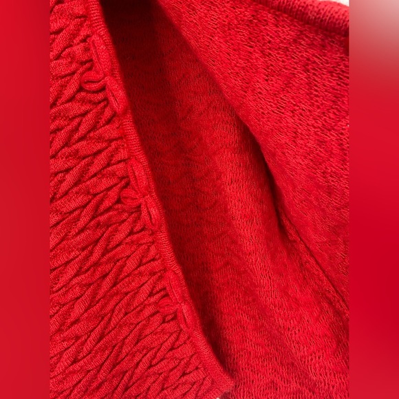 Arte Meche Red knitted sweater/cardigan with button- one size pre loved - Picture 4 of 7